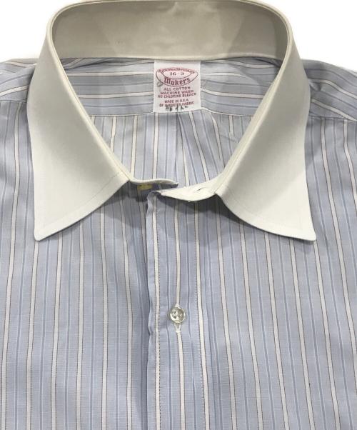 BROOKS BROTHERS（ブルックスブラザーズ）BROOKS BROTHERS (ブルックスブラザーズ) ストライプシャツ ホワイト×ブルー サイズ:16の古着・服飾アイテム