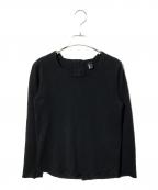 tricot COMME des GARCONSトリココムデギャルソン）の古着「アンゴラカシミヤ混バックボタンニット」｜ブラック