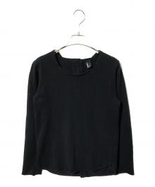 tricot COMME des GARCONS（トリココムデギャルソン）の古着「アンゴラカシミヤ混バックボタンニット」｜ブラック