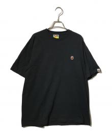 BAPE BY A BATHING APE（ベイプバイアベイシングエイプ）の古着「ロゴコットンTシャツ」｜ブラック