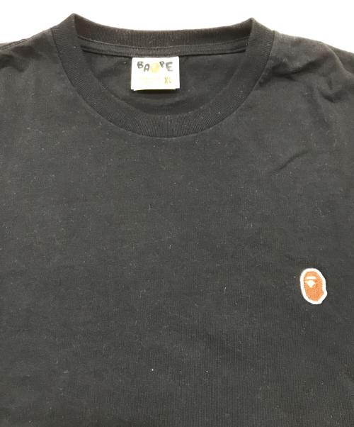 BAPE BY A BATHING APE（ベイプバイアベイシングエイプ）BAPE BY A BATHING APE (ベイプバイアベイシングエイプ) ロゴコットンTシャツ ブラック サイズ:XLの古着・服飾アイテム