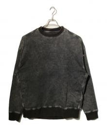 DIESEL（ディーゼル）の古着「D-KRIB-NE デニムスウェット/ビッグシルエットスウェット」｜ブラウン