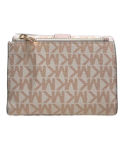 MICHAEL KORS（マイケルコース）MICHAEL KORS (マイケルコース) モノグラム2つ折り財布 ピンクの古着・服飾アイテム