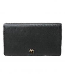 CHANEL（シャネル）の古着「ココボタンロングウォレット」｜ブラック