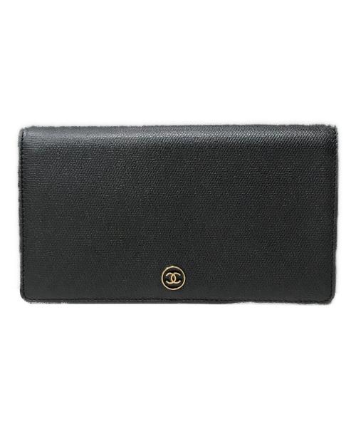 CHANEL（シャネル）CHANEL (シャネル) ココボタンロングウォレット ブラックの古着・服飾アイテム