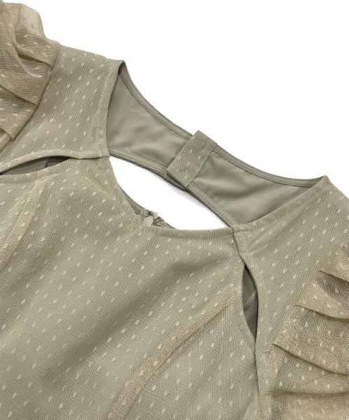 LE'RURE（リルアー）LE'RURE (リルアー) Particulard dots flare dress/フレアワンピース ベージュ サイズ:Mの古着・服飾アイテム