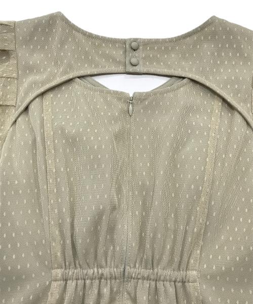 LE'RURE（リルアー）LE'RURE (リルアー) Particulard dots flare dress/フレアワンピース ベージュ サイズ:Mの古着・服飾アイテム