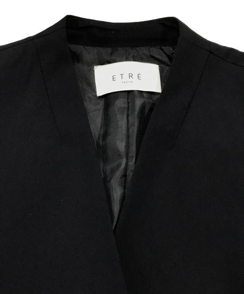 ETRE TOKYO（エトレトウキョウ）ETRE TOKYO (エトレトウキョウ) 2WAYシルエットノーカラージャケット ネイビー サイズ:Sの古着・服飾アイテム
