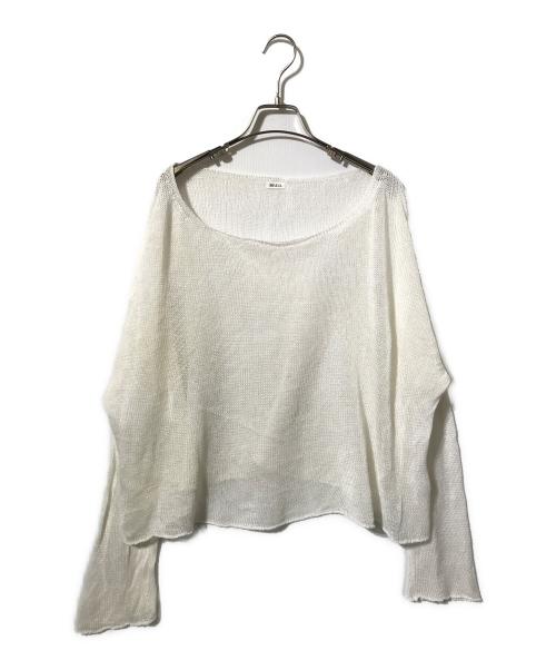 BRILL（ブリル）BRILL (ブリル) リネンリラックスプルオーバーニット ホワイト サイズ:Fの古着・服飾アイテム