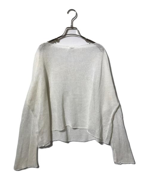 BRILL（ブリル）BRILL (ブリル) リネンリラックスプルオーバーニット ホワイト サイズ:Fの古着・服飾アイテム