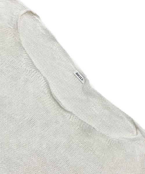 BRILL（ブリル）BRILL (ブリル) リネンリラックスプルオーバーニット ホワイト サイズ:Fの古着・服飾アイテム