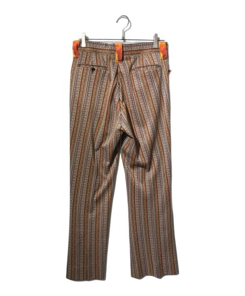 RESTON slacks（レストン・スラックス）RESTON slacks (レストン・スラックス) 70’S 総柄パンツ/スラックス ブラウン サイズ:表記なしの古着・服飾アイテム