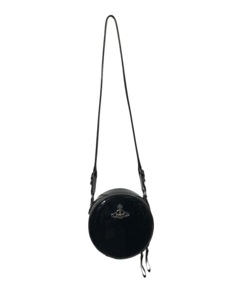 Vivienne Westwood（ヴィヴィアンウエストウッド）Vivienne Westwood (ヴィヴィアンウエストウッド) VEGANサークルエナメルショルダーバッグ ブラックの古着・服飾アイテム