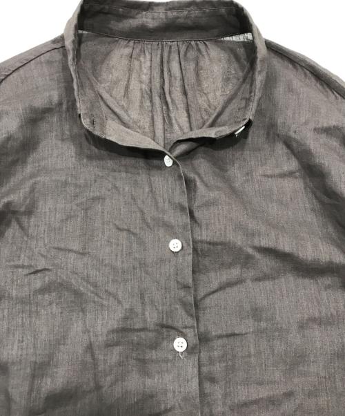 le.coeur blanc（ルクールブラン）le.coeur blanc (ルクールブラン) コットンリネンロングシャツワンピース ブラウン サイズ:38の古着・服飾アイテム