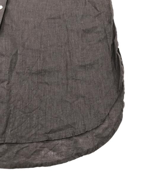 le.coeur blanc（ルクールブラン）le.coeur blanc (ルクールブラン) コットンリネンロングシャツワンピース ブラウン サイズ:38の古着・服飾アイテム