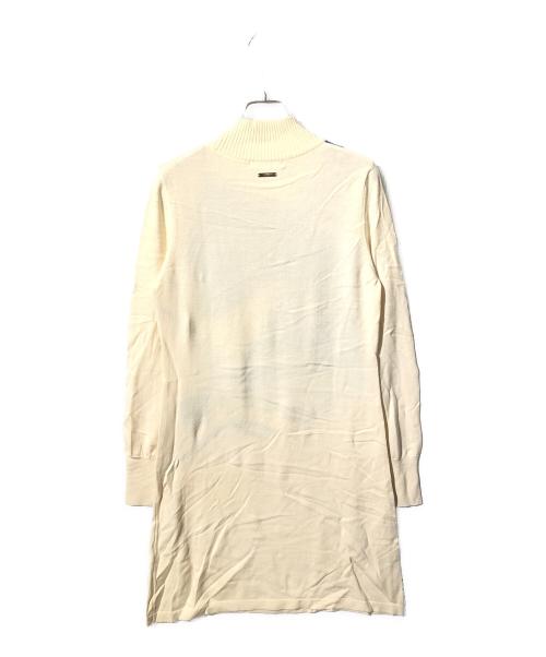 LEONARD SPORT（レオナール スポーツ）LEONARD SPORT (レオナール スポーツ) ラインストーンハイネックニットワンピース ベージュ サイズ:SIZE 40の古着・服飾アイテム