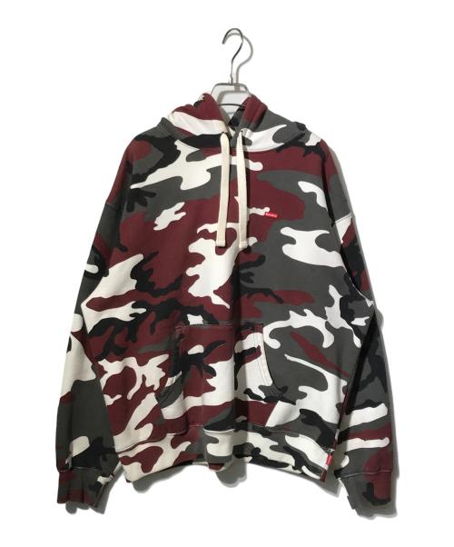 SUPREME（シュプリーム）SUPREME (シュプリーム) Small box drawcord hooded レッド×ブラック サイズ:Lの古着・服飾アイテム
