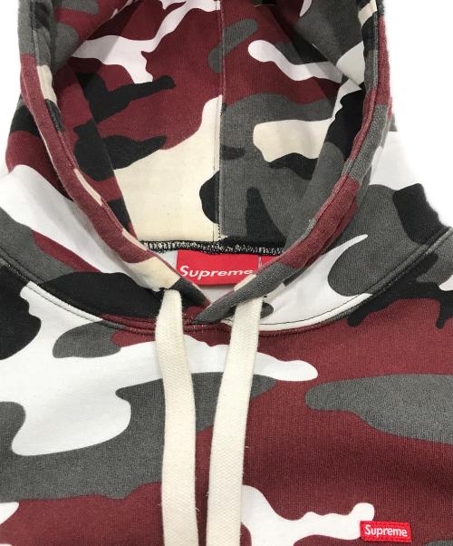 SUPREME（シュプリーム）SUPREME (シュプリーム) Small box drawcord hooded レッド×ブラック サイズ:Lの古着・服飾アイテム
