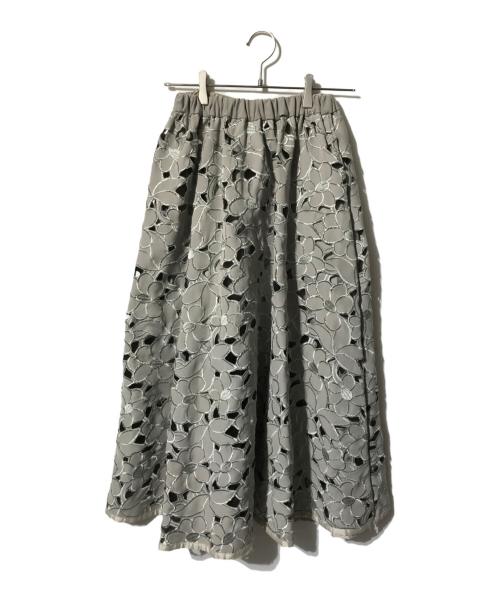 Ameri（アメリ）AMERI (アメリ) VIOLACUTWORK FLARE/ロングフレアスカート カーキ サイズ:FREEの古着・服飾アイテム