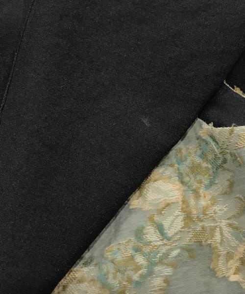 Arobe（アローブ）arobe (アローブ) フリンジボタニカルジャガードドレス ブラック×グリーン サイズ:2の古着・服飾アイテム