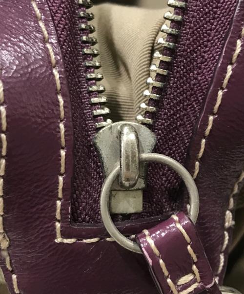 COACH（コーチ）COACH (コーチ) 2WAYバッグ パープル×ベージュの古着・服飾アイテム