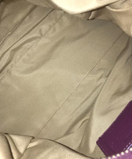 COACH（コーチ）COACH (コーチ) 2WAYバッグ パープル×ベージュの古着・服飾アイテム
