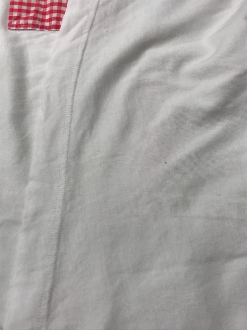 COMME des GARCONS SHIRT（コムデギャルソンシャツ）COMME des GARCONS SHIRT (コムデギャルソンシャツ) ギンガムチェックポケットTシャツ ホワイト×ピンク サイズ:Sの古着・服飾アイテム