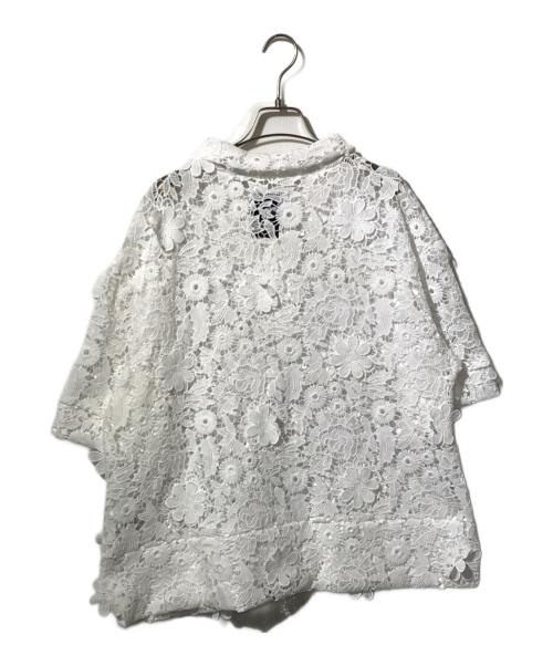 LAYAS（レイヤーズ）LAYAS (レイヤーズ) レース半袖シャツ ホワイト サイズ:FREEの古着・服飾アイテム