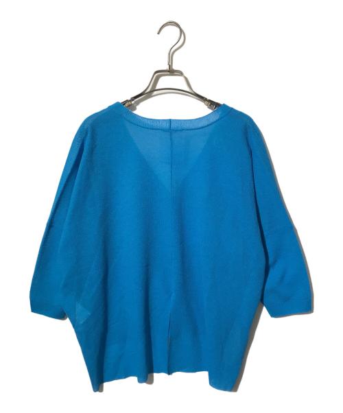 BEARDSLEY（ビアズリー）BEARDSLEY (ビアズリー) シアーサラッとカーディガン/Ｖネックカーディガン スカイブルー サイズ:Ｆの古着・服飾アイテム