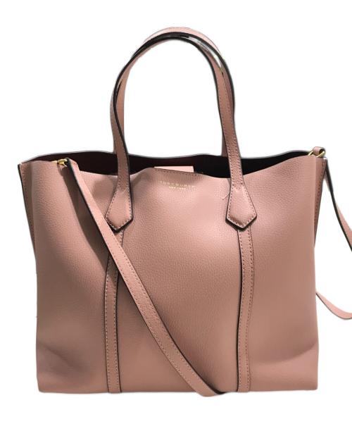 TORY BURCH（トリーバーチ）TORY BURCH (トリーバーチ) トリプルコンパートメントトートバッグ ピンクの古着・服飾アイテム