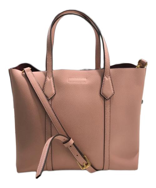 TORY BURCH（トリーバーチ）TORY BURCH (トリーバーチ) トリプルコンパートメントトートバッグ ピンクの古着・服飾アイテム