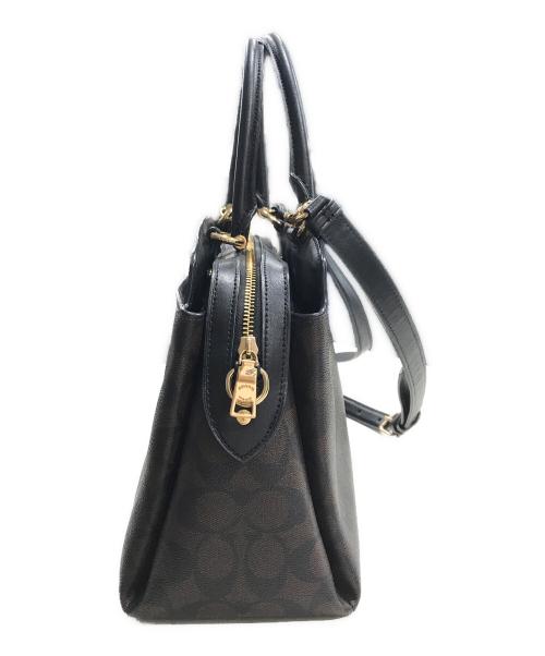 COACH（コーチ）COACH (コーチ) リリー キャリーオール シグネチャー キャンバス/ショルダーバッグ ブラウンの古着・服飾アイテム