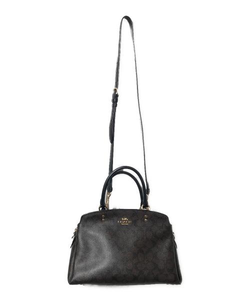 COACH（コーチ）COACH (コーチ) リリー キャリーオール シグネチャー キャンバス/ショルダーバッグ ブラウンの古着・服飾アイテム