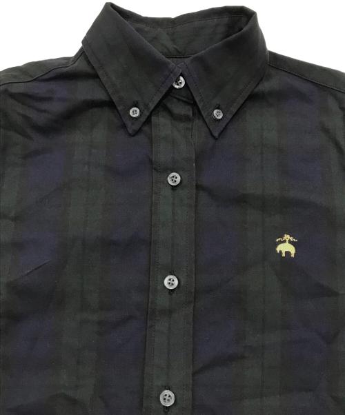 BROOKS BROTHERS（ブルックスブラザーズ）BROOKS BROTHERS (ブルックスブラザーズ) チェック柄シャツワンピース グリーン×ブラウン サイズ:2の古着・服飾アイテム