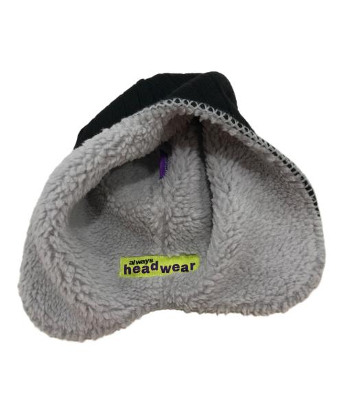 ALWAYS（オールウェイズ）ALWAYS (オールウェイズ) Ear Flap Beanie/イヤーワッチニット帽/耳当て付きニット帽/ビーニー/イヤーカフ ブラックの古着・服飾アイテム