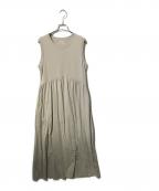 THREE DOTSスリードッツ）の古着「Long staple yarn gather dress/ノースリーブワンピース」｜ベージュ