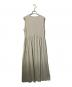 THREE DOTS (スリードッツ) Long staple yarn gather dress/ノースリーブワンピース ベージュ サイズ:M：6000円