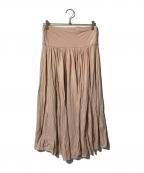 THREE DOTSスリードッツ）の古着「Jersey colette medium long skirt」｜ピンク