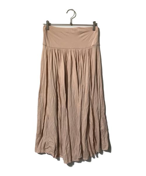 THREE DOTS（スリードッツ）THREE DOTS (スリードッツ) Jersey colette medium long skirt ピンク サイズ:Mの古着・服飾アイテム