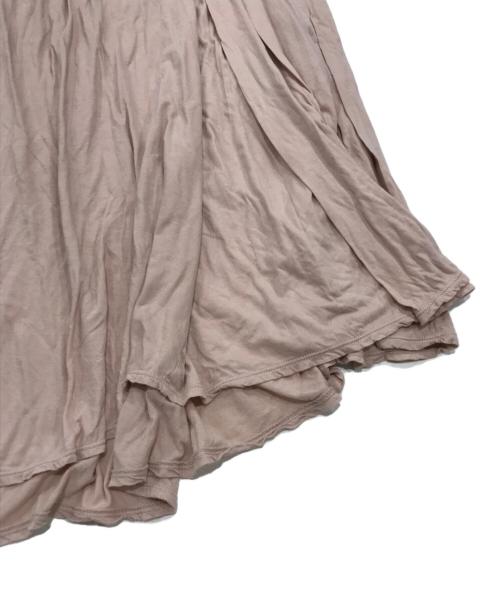 THREE DOTS（スリードッツ）THREE DOTS (スリードッツ) Jersey colette medium long skirt ピンク サイズ:Mの古着・服飾アイテム