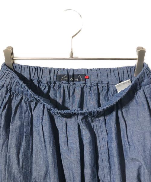 Pal'las Palace（パラスパレス）Pal'las Palace (パラスパレス) 綿麻シャンブレーワッシャーバルーンギャザースカート インディゴ サイズ:SIZE 0の古着・服飾アイテム