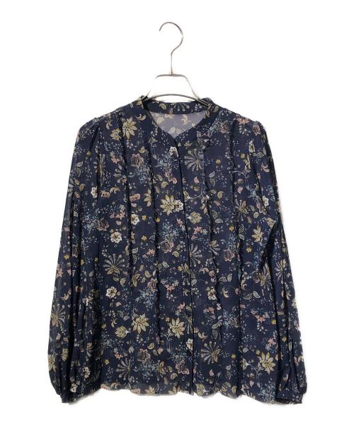 VIVIENNE TAM（ヴィヴィアンタム）VIVIENNE TAM (ヴィヴィアンタム) シアーノーカラーシャツ ネイビー サイズ:SIZE 38の古着・服飾アイテム