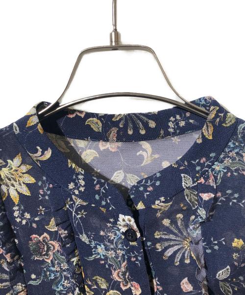 VIVIENNE TAM（ヴィヴィアンタム）VIVIENNE TAM (ヴィヴィアンタム) シアーノーカラーシャツ ネイビー サイズ:SIZE 38の古着・服飾アイテム