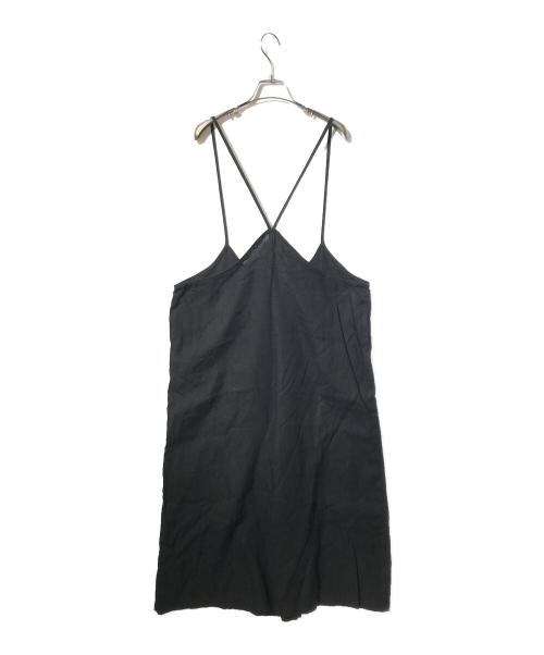 fog linen work（フォグリネンワーク）fog linen work (フォグリネンワーク) リネンキャミサロペット ブラック サイズ:表記無しの古着・服飾アイテム
