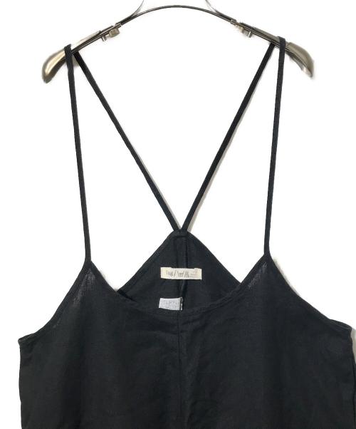 fog linen work（フォグリネンワーク）fog linen work (フォグリネンワーク) リネンキャミサロペット ブラック サイズ:表記無しの古着・服飾アイテム
