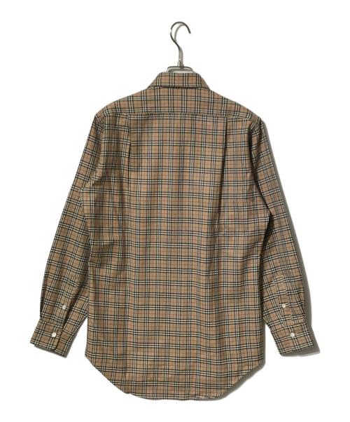 Burberry's（バーバリーズ）Burberry's (バーバリーズ) ウールノヴァチェックシャツ ブラウン サイズ:38の古着・服飾アイテム