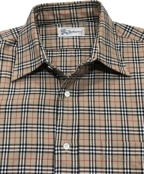Burberry's（バーバリーズ）Burberry's (バーバリーズ) ウールノヴァチェックシャツ ブラウン サイズ:38の古着・服飾アイテム