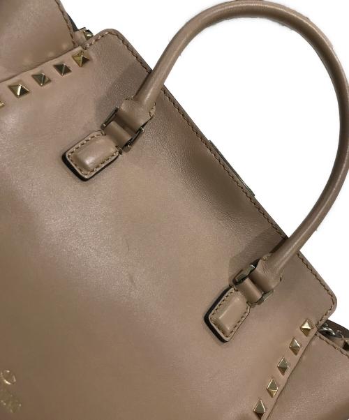 VALENTINO GARAVANI（ヴァレンティノ・ガラヴァーニ）VALENTINO GARAVANI (ヴァレンティノ・ガラヴァーニ) 2WAYレザートートバッグ ベージュの古着・服飾アイテム