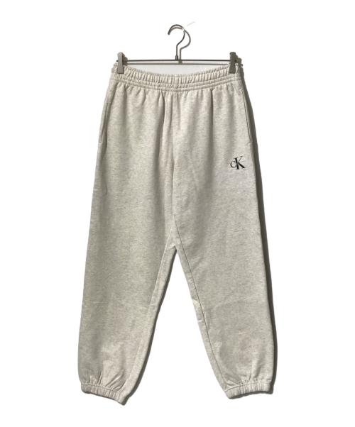 Calvin Klein（カルバンクライン）Calvin Klein (カルバンクライン) モノグラムロゴフレンチテリージョガーパンツ ホワイト サイズ:Sの古着・服飾アイテム