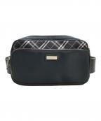 BURBERRY BLACK LABELバーバリーブラックレーベル）の古着「ウエストバッグ」｜ネイビー×ブラウン